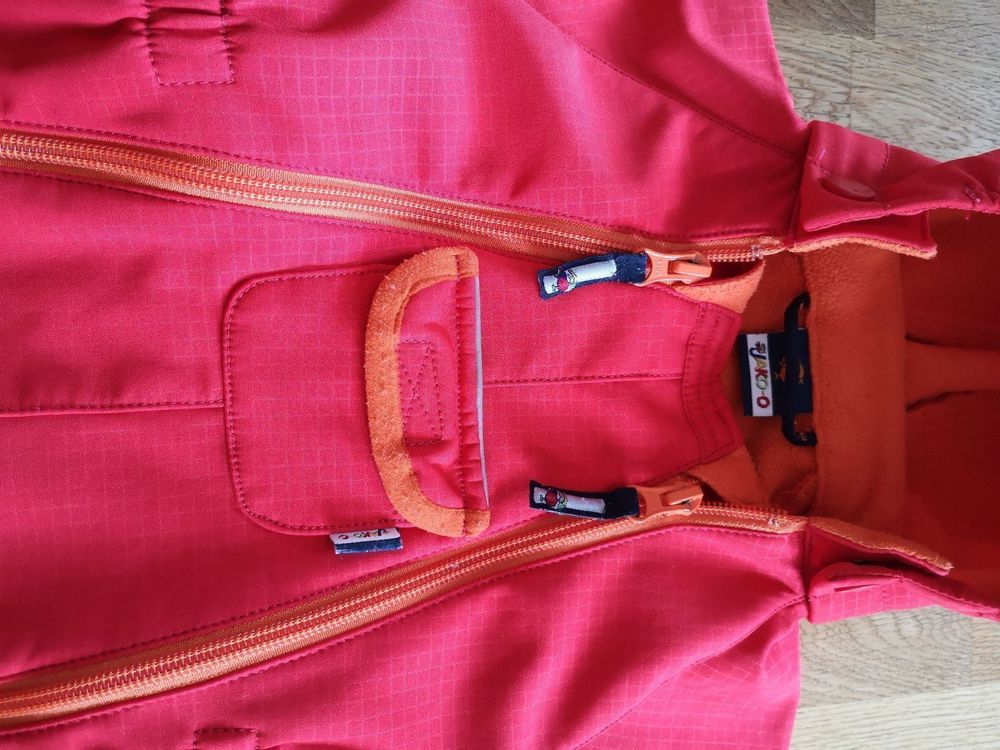 JAKO-O Softshell Overall Baby - Orange Mit Reflexdetails Wasserabweisend