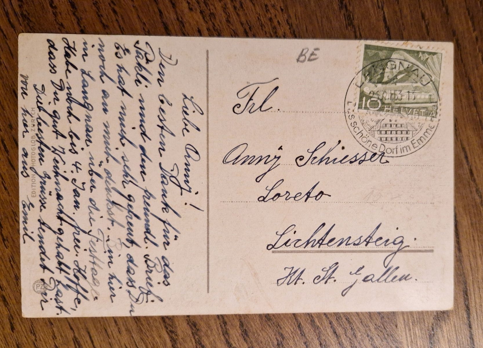 Cartoline postali: Langnau i. E. – Usato da Ebikon venduto da Donar50 1