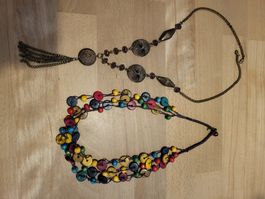 2 lange Halsketten Bohemian Style