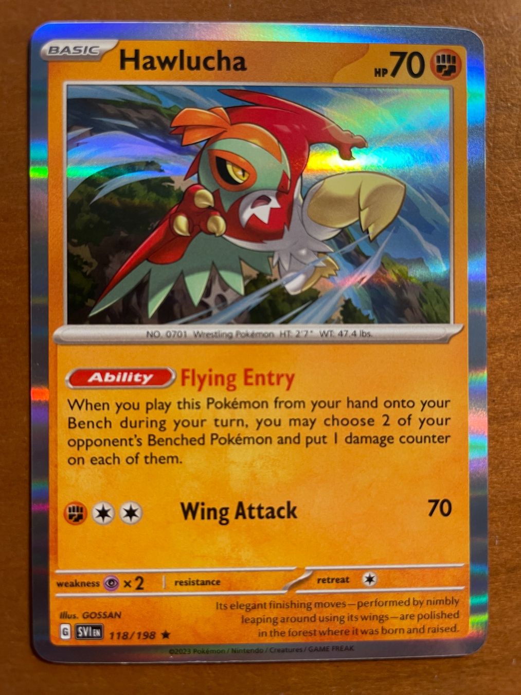 Pokémon Carte collezionabili: Pokemon Hawlucha Holo (Versand gratis) – Nuovo (secondo la descrizione) da Chur venduto da Angerson