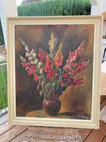Grosses altes  Blumen-Stillebenölgemälde, Karl Pflüger