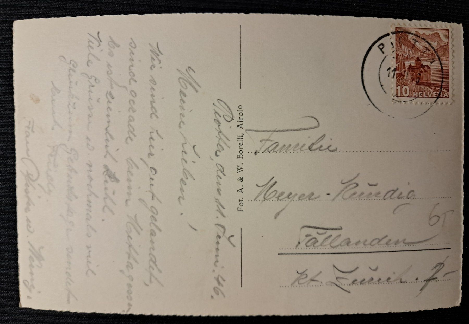 Cartoline postali: RITOM - PIORA 1946 - SEILBAHN – Usato da Ponto Valentino venduto da giorgia06 1