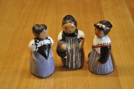 Keramikfiguren Bauern SET 4 HANDARBEIT, handbemalt, CH-Bern