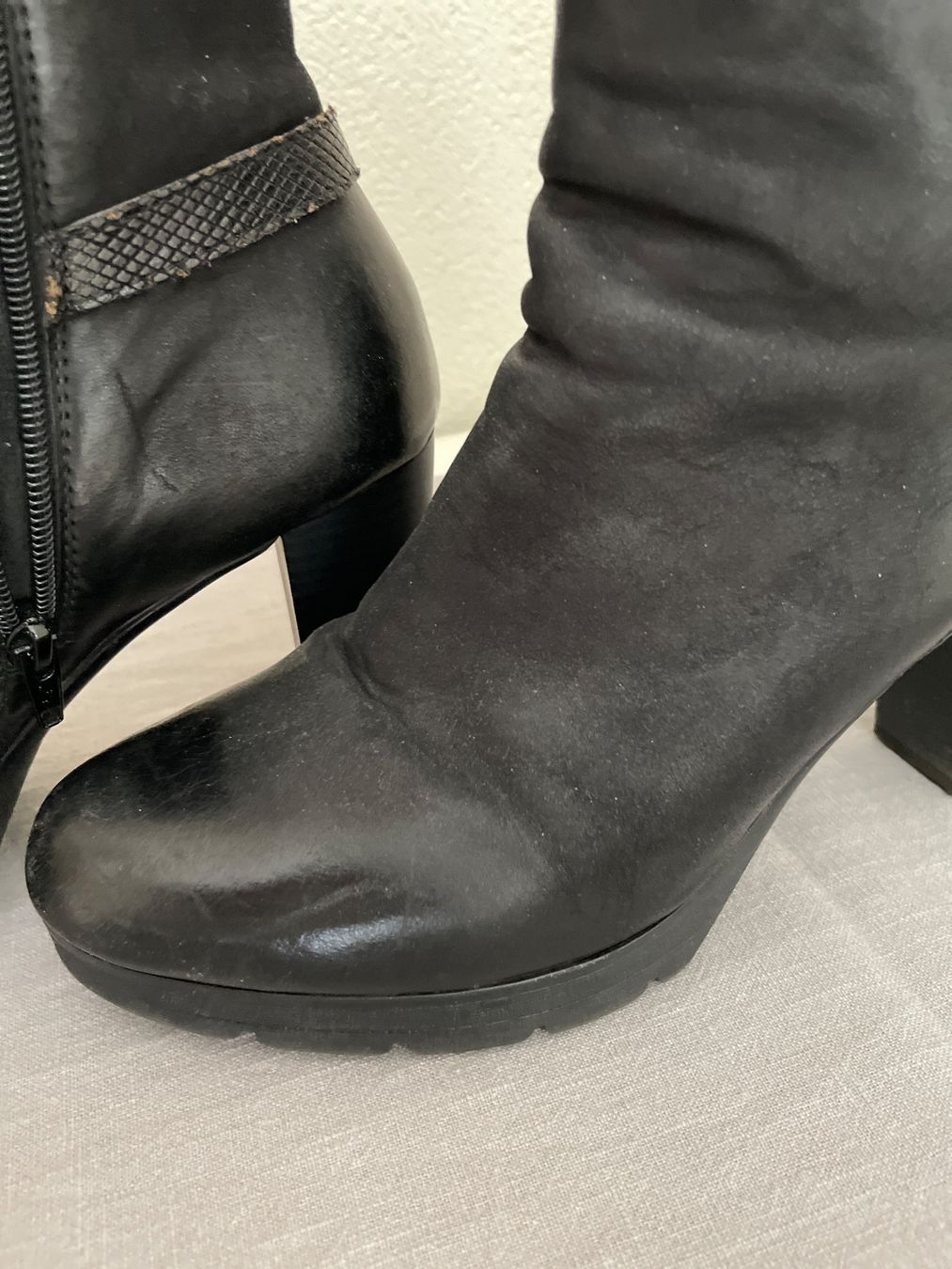 Globus Scarpe da donna: Schwarze Leder Stiefeletten Gr. 39 Herbst von Globus – Usato da Birsfelden venduto da Nic21 3