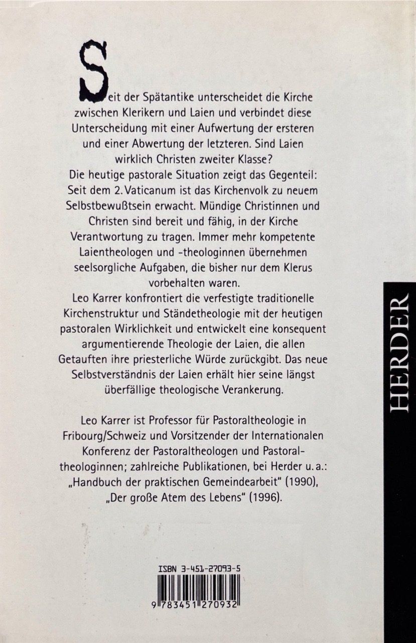 Libri: Karrer, Die Stunde der Laien – Nuovo (secondo la descrizione) da Sarnen venduto da Livres 1