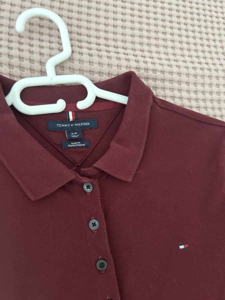 Tommy Hilfiger Vestiti: Tommy Hilfiger Kleid, Gr. S, bordeauxrot – Nuovo (secondo la descrizione) da Langnau im Emmental venduto da Iriss 1