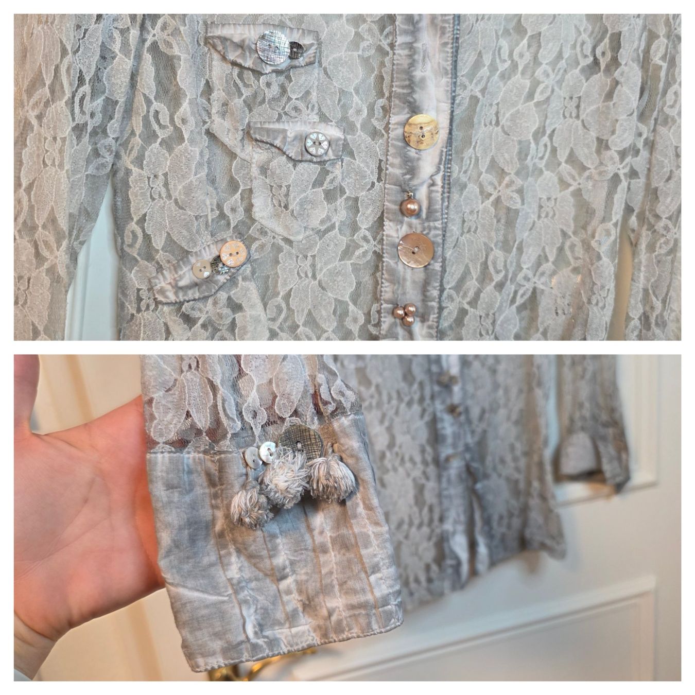 Blusen: Graue Spitzenbluse Bottega M – elegant – Gebraucht aus Wald ZH von CapLux 7