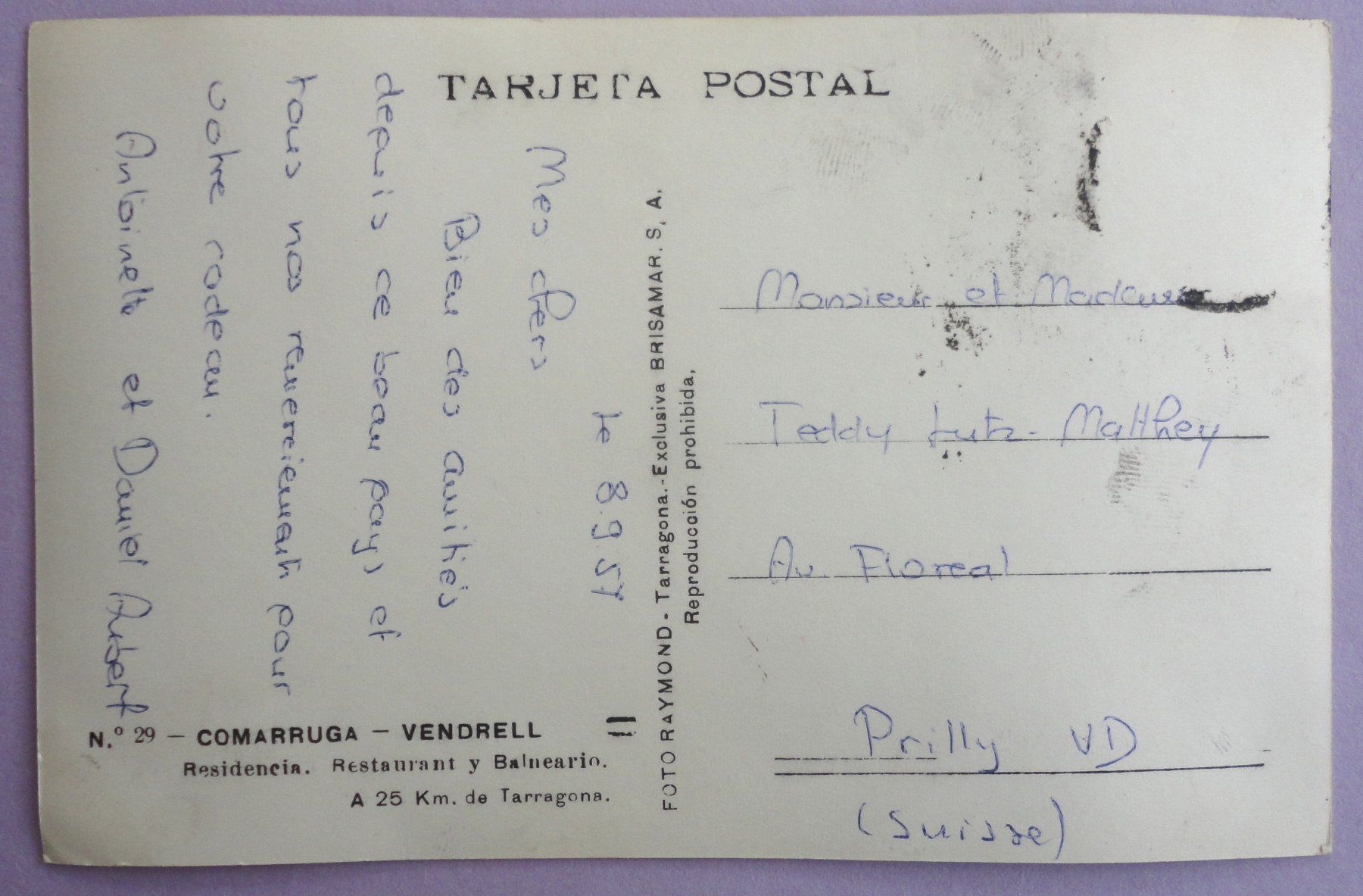 Cartes postales: Comarruga - Vendrell – Défectueux à Fétigny par Billy2miny 1