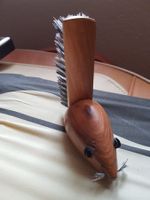 Vintage Schuh Kleider Bürste edles Holz Maus