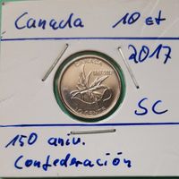 KANADA - 10 CENT 2017, 150 JAHRE KONFEDERATION, UNZIRKULIERT