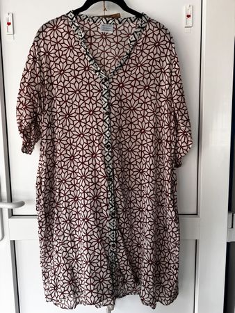Robe d'été légère 100% coton, motifs ethniques, t M