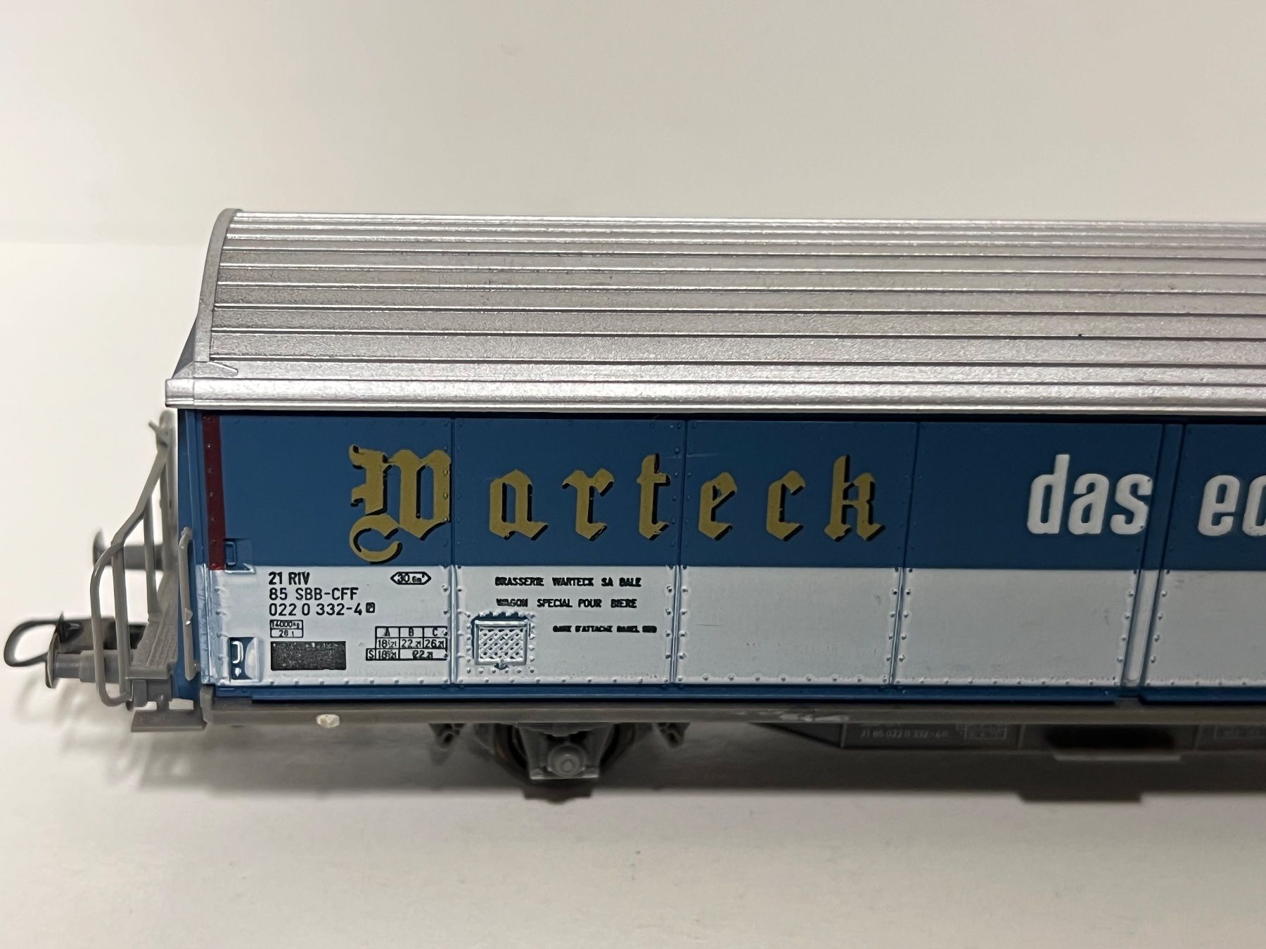 Roco Modellini di ferrovie: Roco Warteck Bier SBB-CFF H0 DC – Usato da Geroldswil venduto da TopTrain54 1