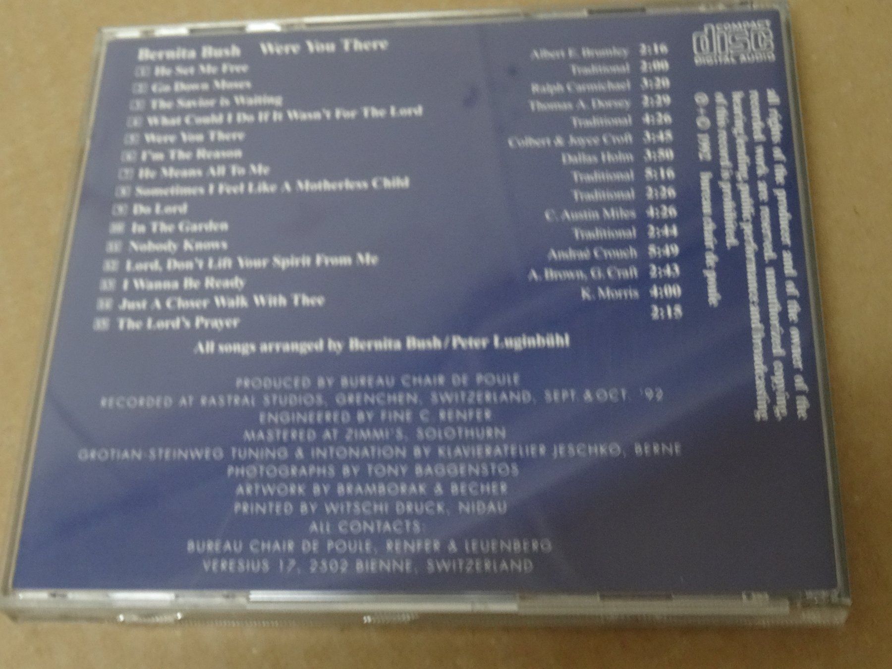 CDs: Bernita Bush -Were you there - CD – Gebraucht aus Olten von Disc-Ausverkauf 1