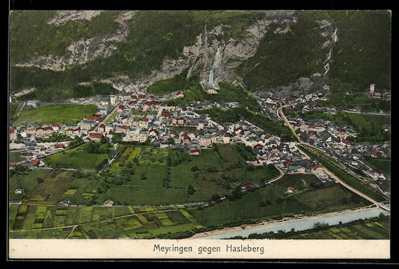 Cartoline postali: Meyringen, Gesamtansicht gegen Hasleberg – Usato da Berlin venduto da bartko-reher