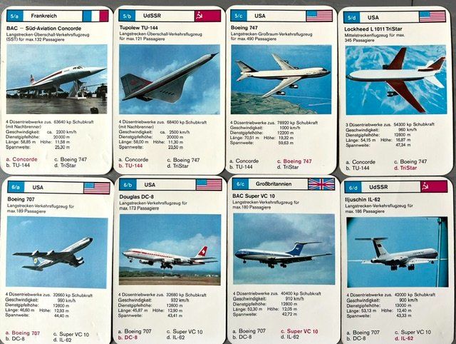 Giochi: Quartett Flugzeuge Nr. 524 22 – Usato da Zürich venduto da gigimai67 5