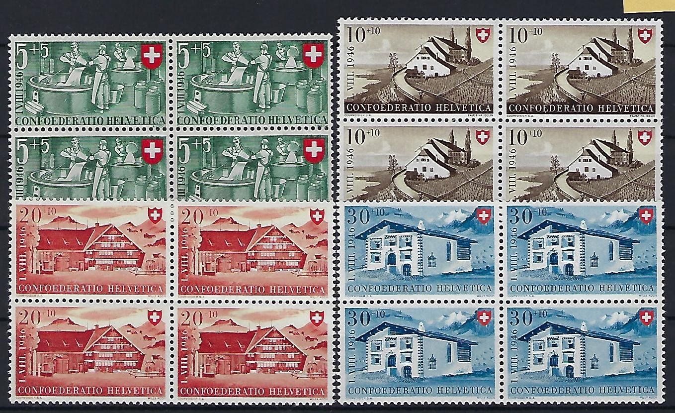 Tutti i francobolli: 1946  Patria Viererblocks postfrisch 14073 – Usato da Lunden venduto da Animus999