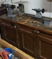 Holzdrehbank auf Unterschrank gebraucht