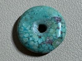 Turquoise Tibet Stone, 27 mm diameter, Good Luck 🤞