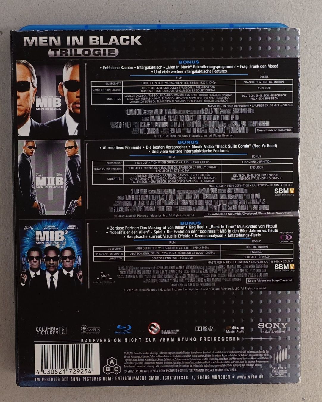 Tutti i DVDs: Men In Black 1-3 – Usato da Sessa venduto da fraenklishop 1