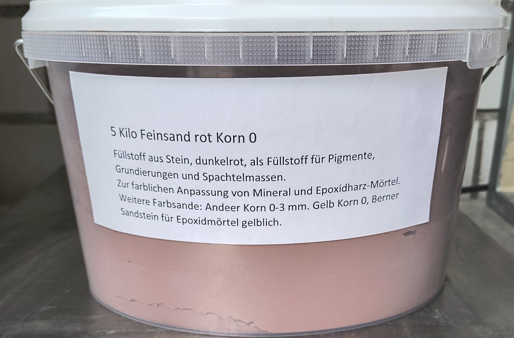 Materiale di riempimento: Steinsand Rot O für Mörtel – Nuovo e nell'imballaggio originale da Laufen venduto da Rimita
