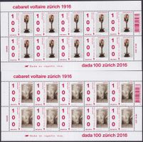 2016, Nr.1583+1584 (Dada) Zierbögen postfrisch **.