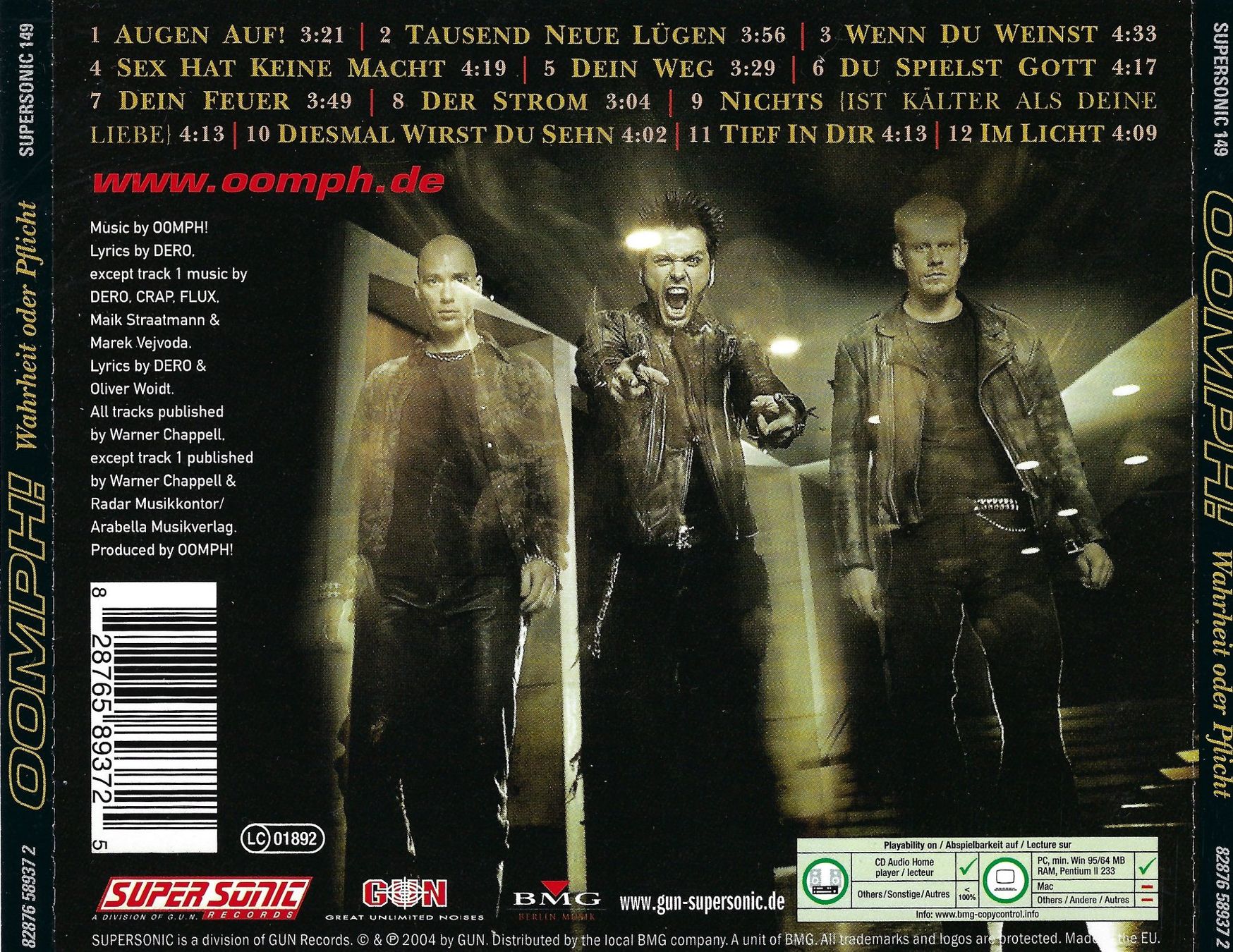 CDs: CD: OOMPH! - Wahrheit oder Pflicht – Gebraucht aus Rotkreuz von groeli69 1