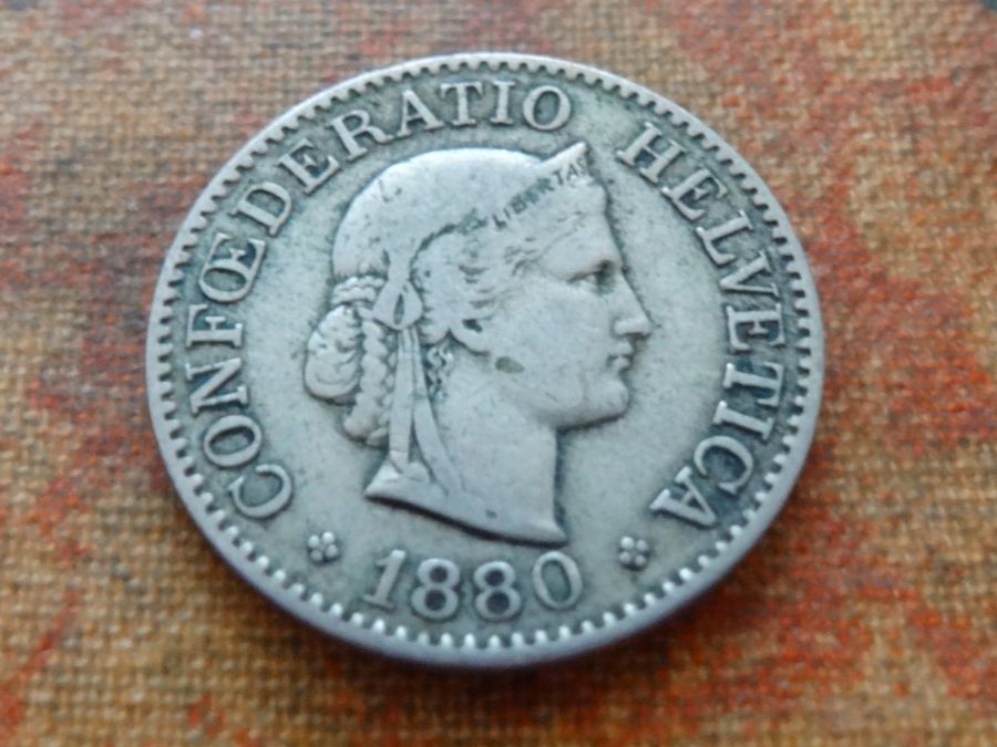 Tutti le monete: 10 Rp. 1880  (A) – Usato da Romanel-sur-Lausanne venduto da Swift13