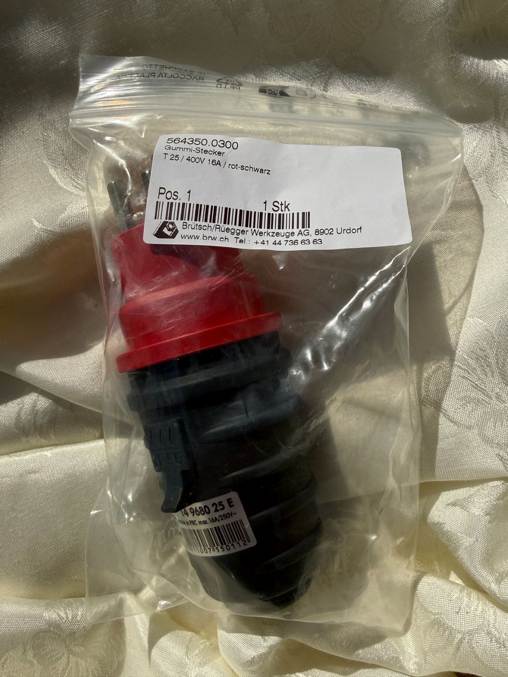 Spine: Brütsch Rüegger Gummi Stecker T25 400V 16A – Nuovo e nell'imballaggio originale da Vacallo venduto da cri_229f