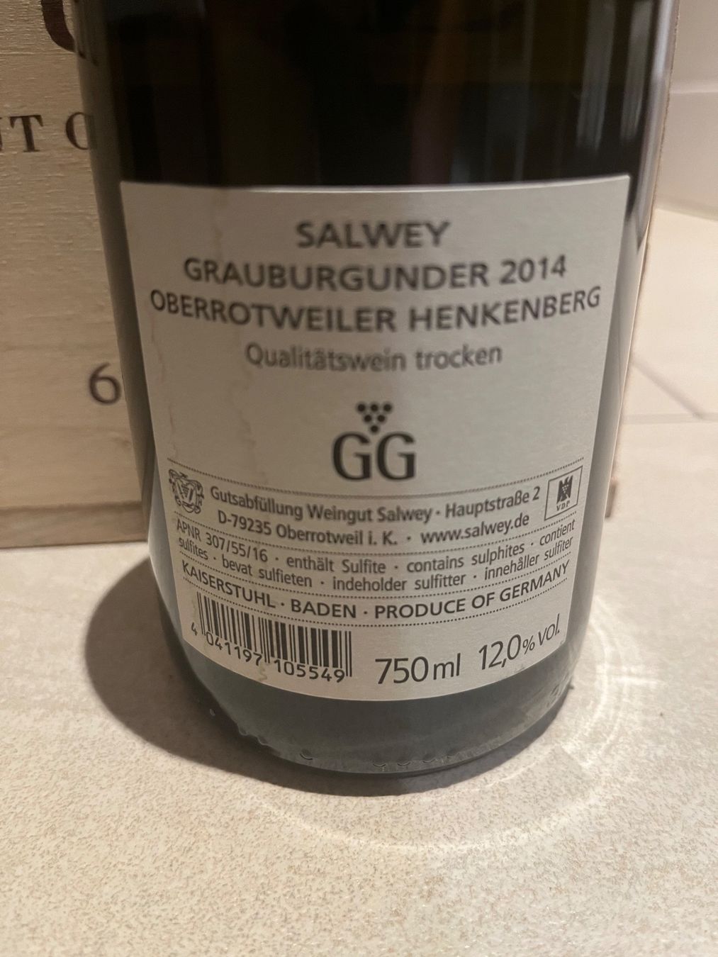 Vino: Salwey Henkenberg GG Grauburgunder, 2014 – Nuovo (secondo la descrizione) da Liestal venduto da Rockthat 3