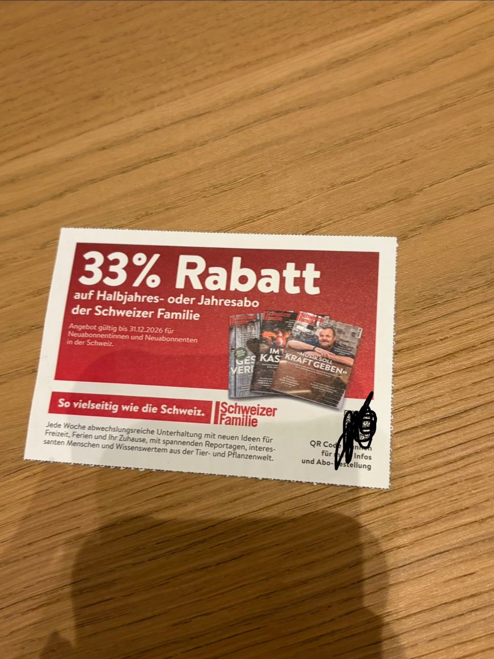 Gutscheine: Gutschein Schweizerfamilie – Neu und originalverpackt aus Wangen b. Olten von oli_f9b8
