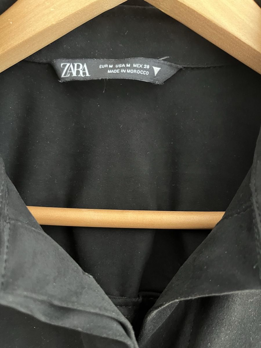 Zara Giacche: Zara cropped light jacket black suede effect size M – Usato da Zürich venduto da chisabella 1