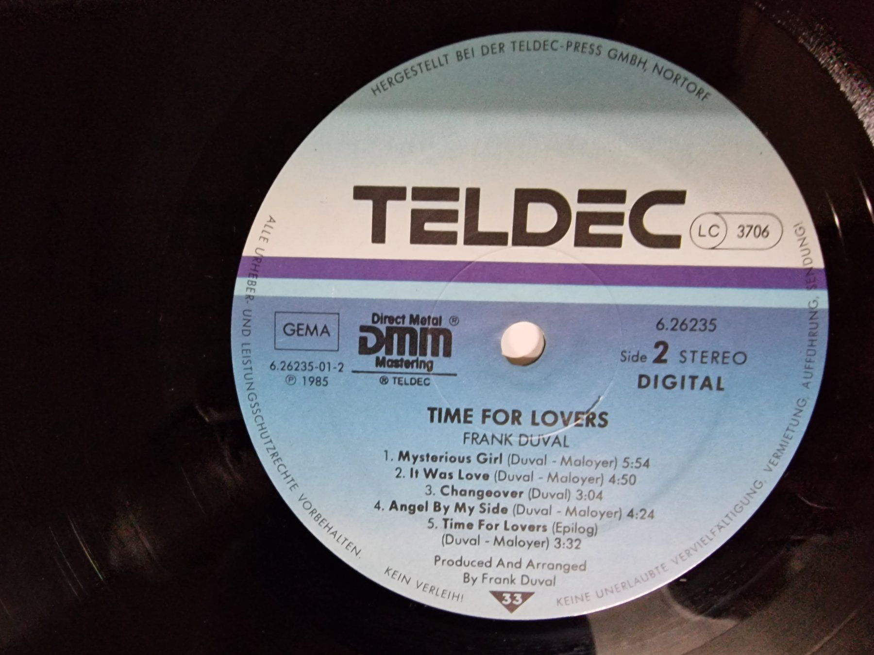 Schallplatten: Frank Duval LP – Time For Lovers – Gebraucht aus Root von atelier22 2