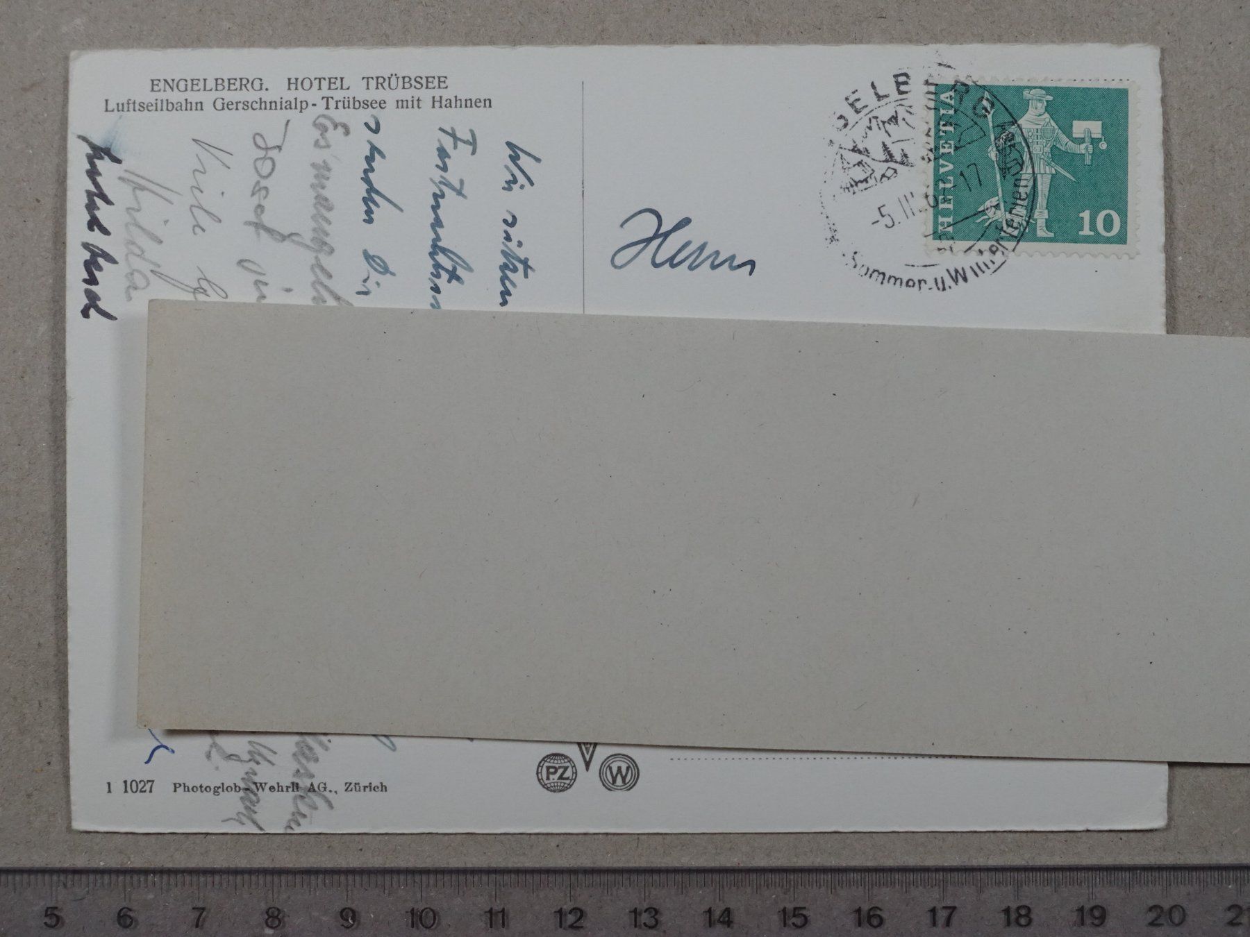 Cartoline postali: Engelberg, 1962, Luftseilbahn – Usato da Lenzburg venduto da fh1 1