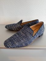 Jimmy Choo Loafer Tweed Blau Silber Gr. 39 – NEUWERTIG