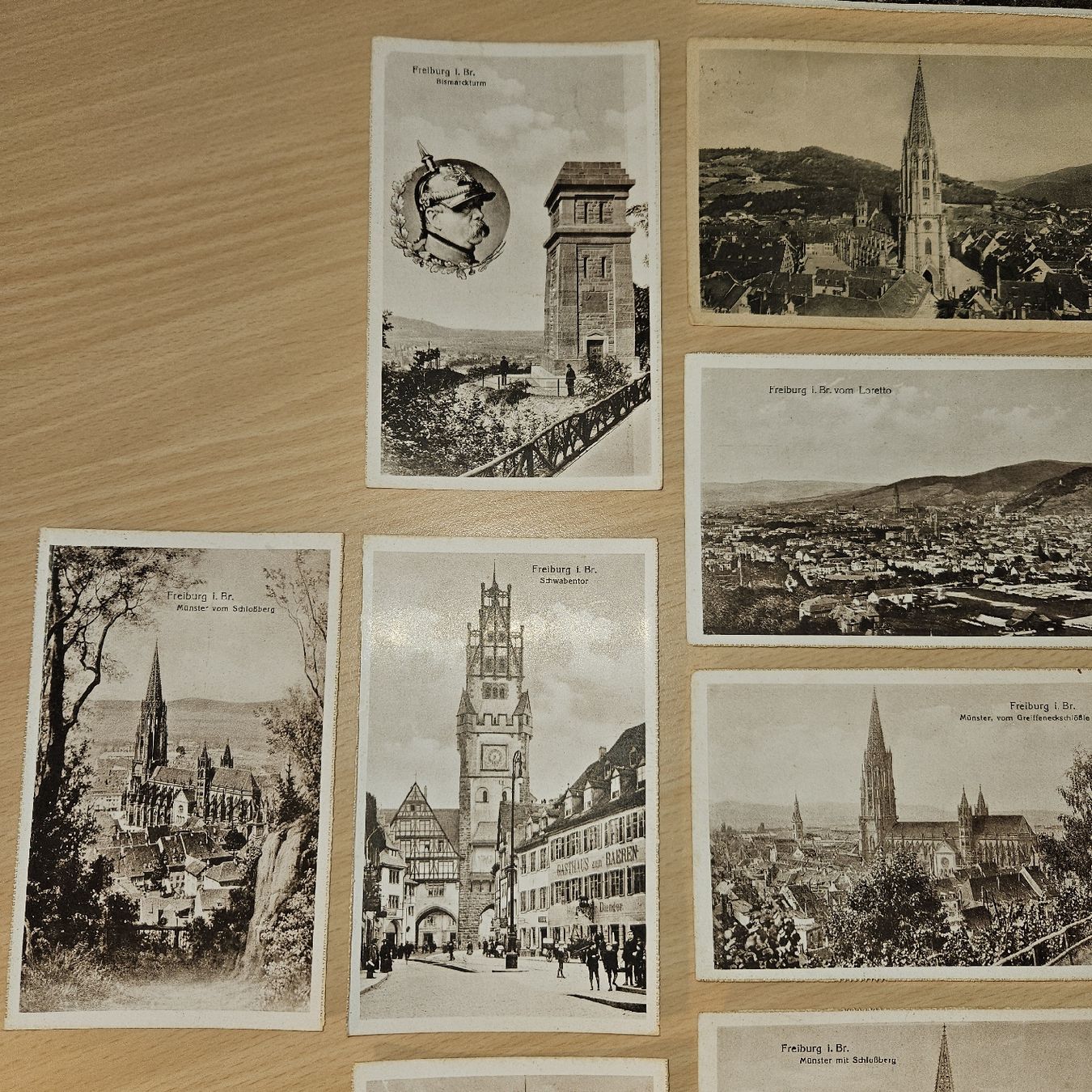 Ansichtskarten: Freiburg i. Br. - 16 SW Postkarten, historisch – Gebraucht aus Kriens von gra_fhn7 3