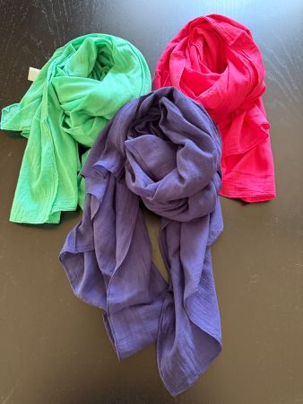 3er Set Baumwollschals von Maddison, Sommerfarben, Top!