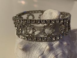 Strassarmband silberfarben elastisch