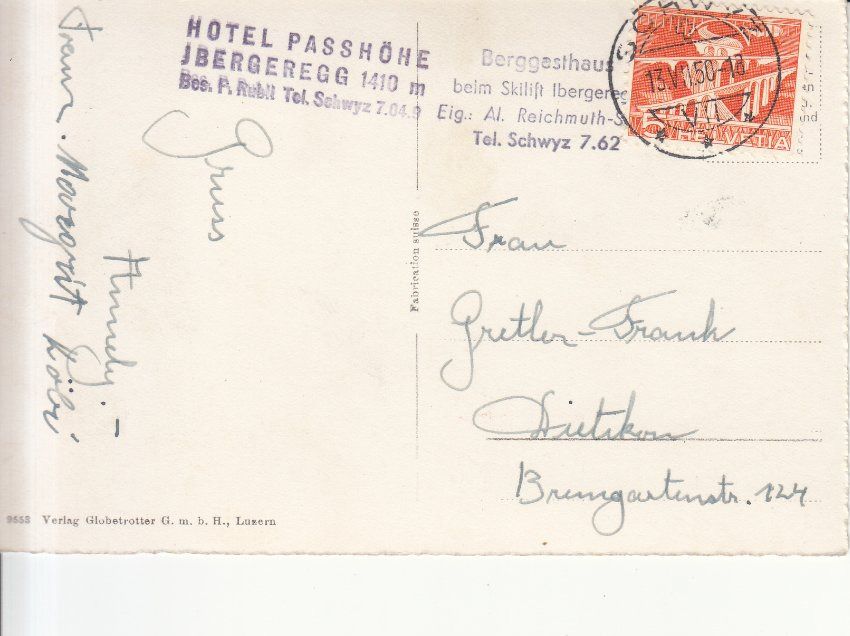 Cartoline postali: Hand-Grossboden 1950 – Usato da Bürglen TG venduto da StampGraf 1