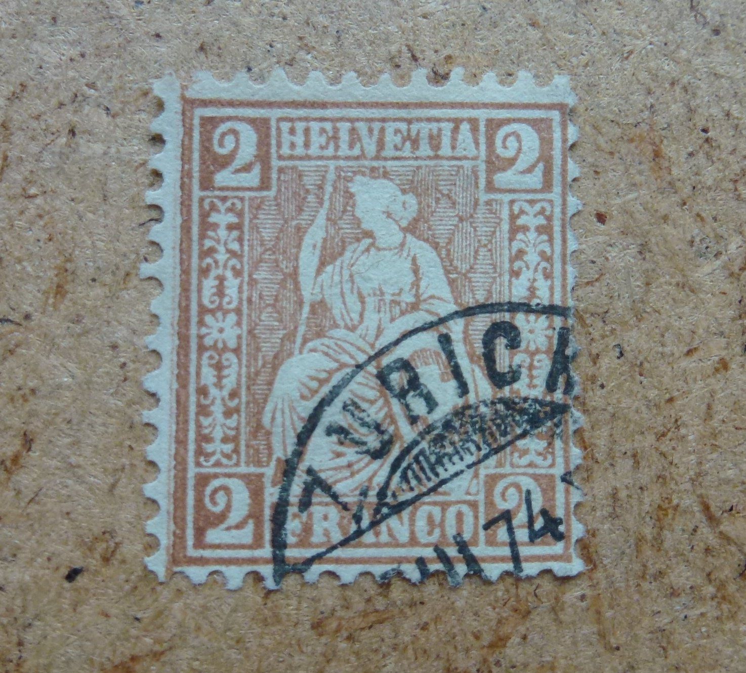 Tutti i francobolli: Sitz.Helv. Nr.37a hellrotbraun 1874 mit Befund – Usato da Walkringen venduto da Casablanca777