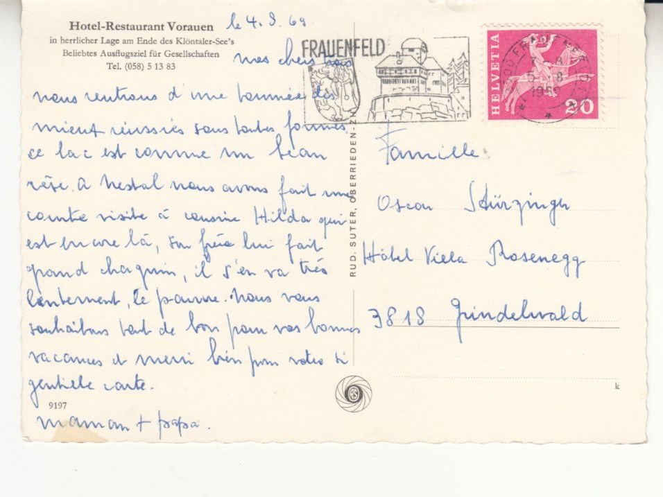 Cartes postales: Klöntal Vorauen 1969 – D'occasion à Bürglen TG par StampGraf 1