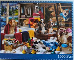 1000 Puzzle HUADADA, Puppy Bath Time, Hunde beim Baden