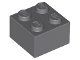 Lego Dark Bluish Gray Brick 2 x 2 37 Stück