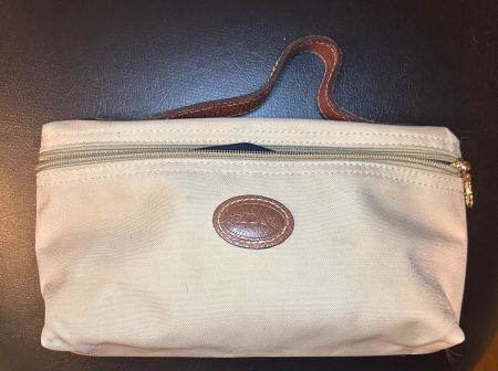 Longchamp Pochette beige vintage, parfait état