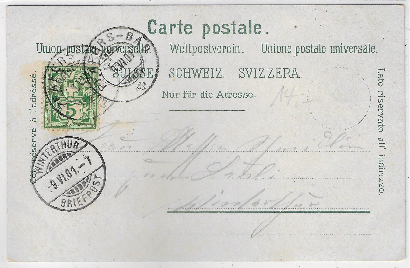Cartoline postali: Ragaz - Generalansicht - coloriert – Usato da Ettingen venduto da Kartenplanet 1