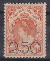 Niederlande 1920: 2.50 G auf 10 G. * - geprüft