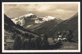 Gstaad, Alpenhaus mit Blick zum Oldenhor