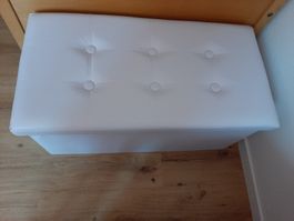 Weisse Sitztruhe Aufbewahrungsbox Stauraumbox Truhe