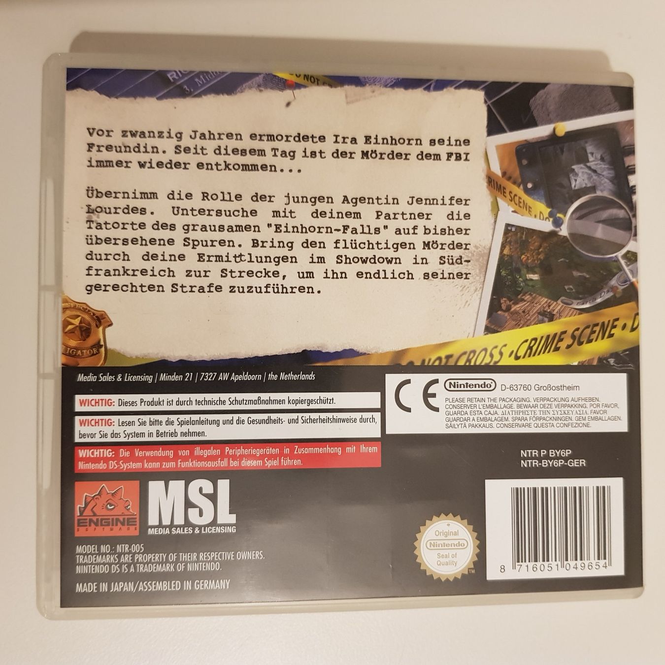 Nintendo Giochi: Real Crimes: The Unicorn Killer /DS – Usato da Münchenstein venduto da 2DGames 1
