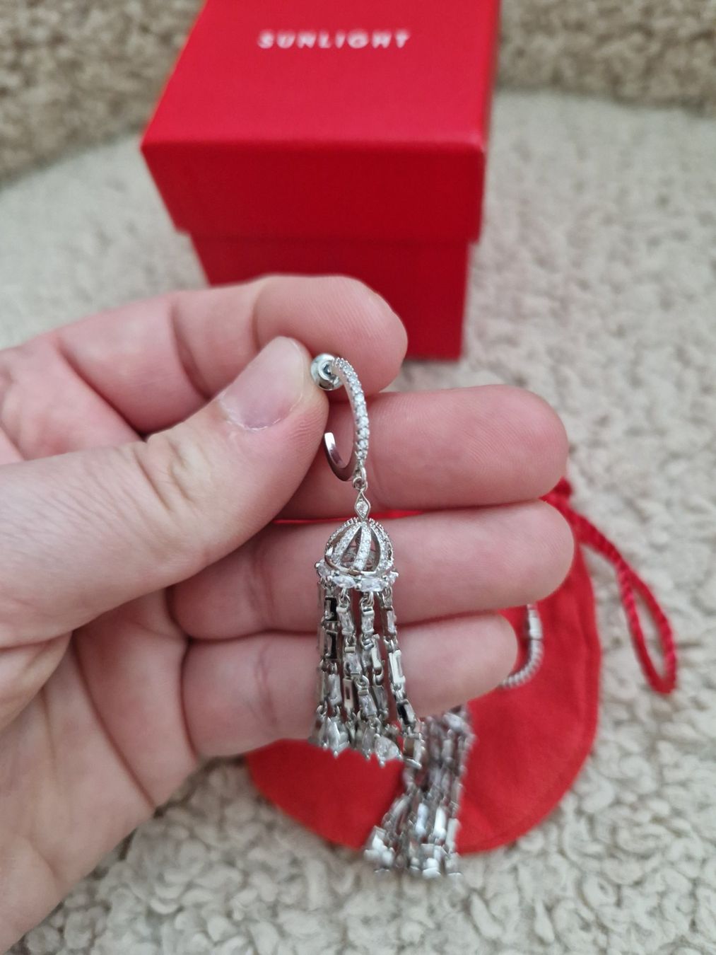 Altri gioielli: Schmuck-Set: Ring & Ohrringe mit Kristallen Quaste edel – Nuovo e nell'imballaggio originale da Erlinsbach SO venduto da ULIKH 4