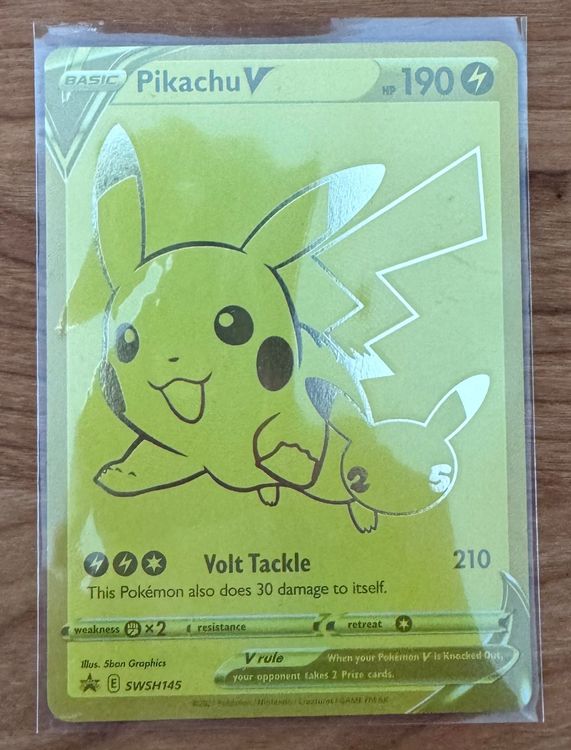 Pikachu V GOLD Pokemon Celebrations UPC SWSH 145 (Neu (gemäss ...